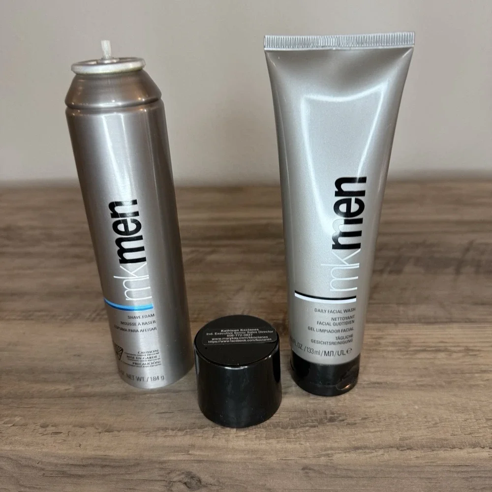 New Mary Kay MK Men Shave Foam 6.5Oz & Daily Facial Wash 4.7 Oz Set Discontinued
